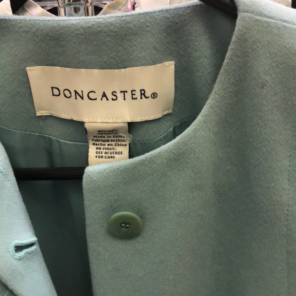 Doncaster- Light Blue Wool Jacket -Size 8P - Picture 2 of 4